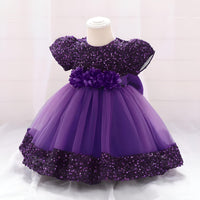 Thumbnail for Toddler Girls 1st Birthday Dress Bow Cute Baby Baptism Gown Kids Wedding Party Elegant Princess Christmas Dress -, Dress , Drestiny , 0M, 12M, 24M, 2T, 3T, 6M, Avocado Green, Black, Brown, Champagne, Dark Green, Dark Pink, Dark Red, Dresses, Girls, Gold, Green, Grey, Ivory, Light Green, Mini Dresses, Mint Green, Pink, Purple, Red, Short Sleeves, Yellow , Drestiny , www.shopdrestiny.com