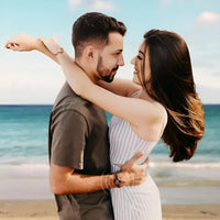 Thumbnail for Touch Light Up & Vibrate Long Distance Love Bracelets For Couples Long Distance Relationship Gifts Smart Sun & Moon Love Bracelets