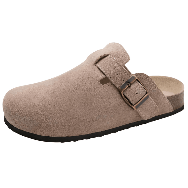Step up your style game with these chic cork clog suede sandals! Designed with arch support, they're both trendy and comfortable. Shop now at Drestiny and enjoy free shipping, plus we'll cover the tax! Don't miss out on saving up to 50% off!