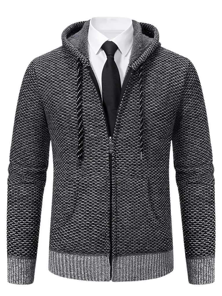 Trendy Knit Grey Cardigan Sweater Coats For Men