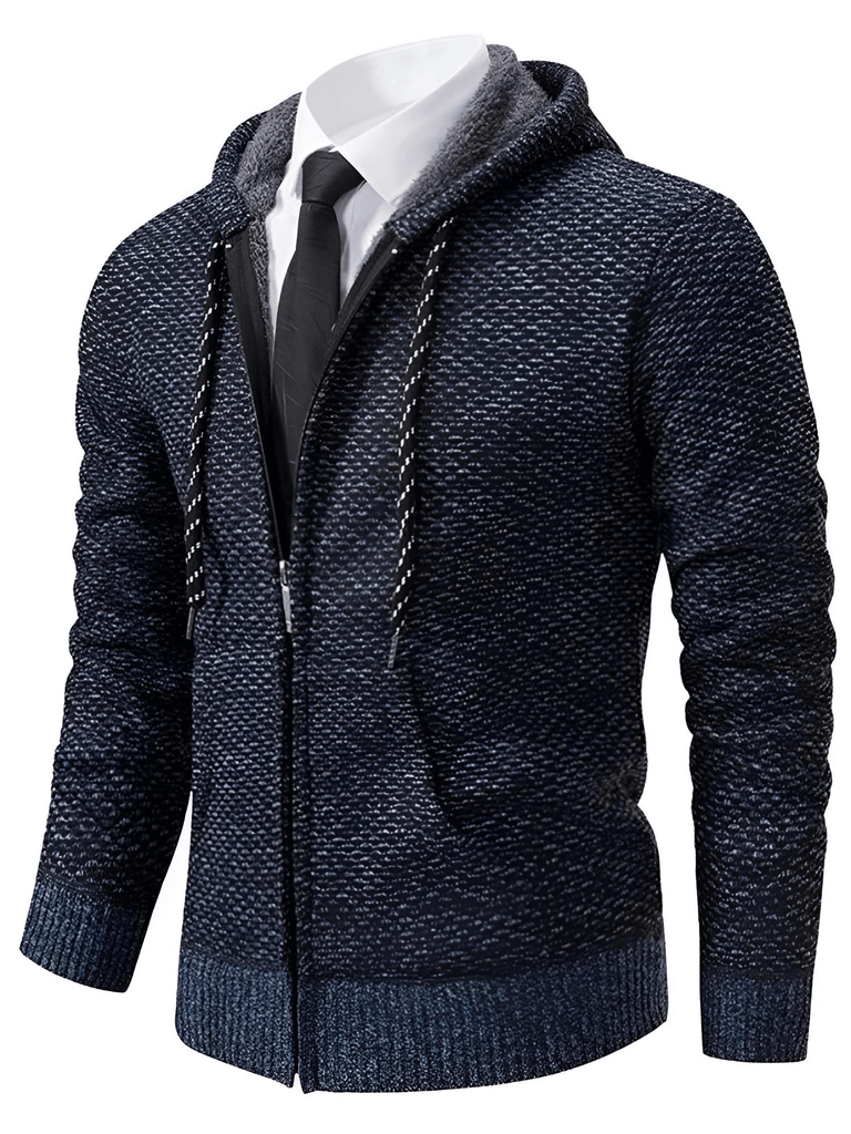 Trendy Knit Blue Cardigan Sweater Coats For Men