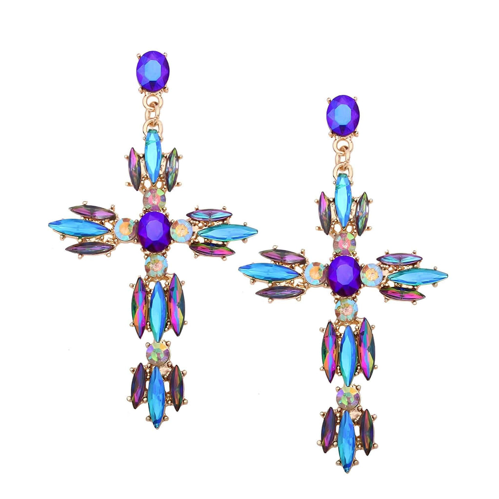 Discover the latest trend with Rhinestone Cross Earrings at Drestiny! Benefit from free shipping and tax coverage. Seen on FOX, NBC, and CBS. Save up to 50% off!