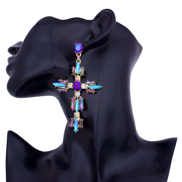 Discover the latest trend with Rhinestone Cross Earrings at Drestiny! Benefit from free shipping and tax coverage. Seen on FOX, NBC, and CBS. Save up to 50% off!