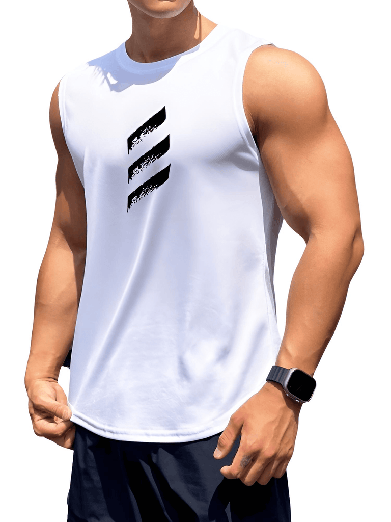 Elevate your fitness style with the trendy Sleeveless Men's White Pullover Sports Fitness Top. Shop at Drestiny for free shipping and tax covered! Seen on FOX/NBC/CBS. Save up to 50% for a limited time!