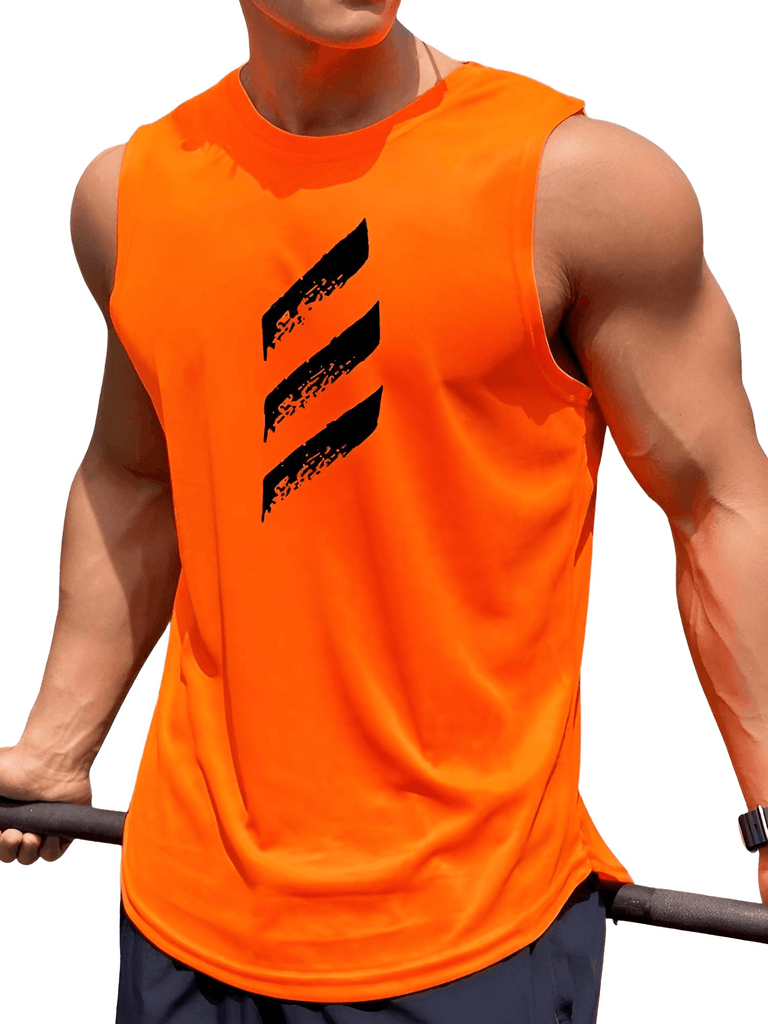 Elevate your fitness style with the trendy Sleeveless Men's Orange Pullover Sports Fitness Top. Shop at Drestiny for free shipping and tax covered! Seen on FOX/NBC/CBS. Save up to 50% for a limited time!