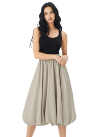 Thumbnail for Trendy Fashion Solid Color A-line Skirt Women's Mid-Length High Waist Skirts -, Skirts , Drestiny , Australia, Black, FR, Green, Grey, Khaki, Light Purple, New Zealand, Skirts, United Kingdom, United States, White , Drestiny , www.shopdrestiny.com