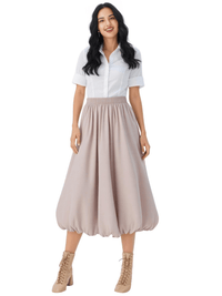 Thumbnail for Trendy Fashion Solid Color A-line Skirt Women's Mid-Length High Waist Skirts -, Skirts , Drestiny , Australia, Black, FR, Green, Grey, Khaki, Light Purple, New Zealand, Skirts, United Kingdom, United States, White , Drestiny , www.shopdrestiny.com
