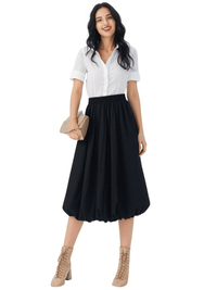 Thumbnail for Trendy Fashion Solid Color A-line Skirt Women's Mid-Length High Waist Skirts -, Skirts , Drestiny , Australia, Black, FR, Green, Grey, Khaki, Light Purple, New Zealand, Skirts, United Kingdom, United States, White , Drestiny , www.shopdrestiny.com
