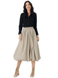 Thumbnail for Trendy Fashion Solid Color A-line Skirt Women's Mid-Length High Waist Skirts -, Skirts , Drestiny , Australia, Black, FR, Green, Grey, Khaki, Light Purple, New Zealand, Skirts, United Kingdom, United States, White , Drestiny , www.shopdrestiny.com