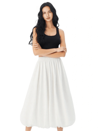 Thumbnail for Trendy Fashion Solid Color A-line Skirt Women's Mid-Length High Waist Skirts -, Skirts , Drestiny , Australia, Black, FR, Green, Grey, Khaki, Light Purple, New Zealand, Skirts, United Kingdom, United States, White , Drestiny , www.shopdrestiny.com