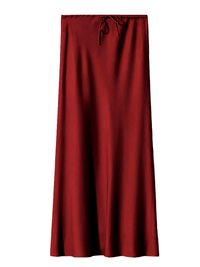 Thumbnail for Trendy High Waist A Line Long Satin Skirts For Women -, Skirts, Drestiny, Australia, Brown, Chocolate, Grey, Black, Beige, Dark Green, Army Green, Navy Blue, Blue Grey, Wine Red, Champagne, FR, Grey, L, M, New Zealand, S, Skirts, United Kingdom, United States, XL, Drestiny, long satin skirt, satin maxi skirt, silk satin skirt, satin slip skirt maxi, red satin maxi skirt, www.shopdrestiny.com