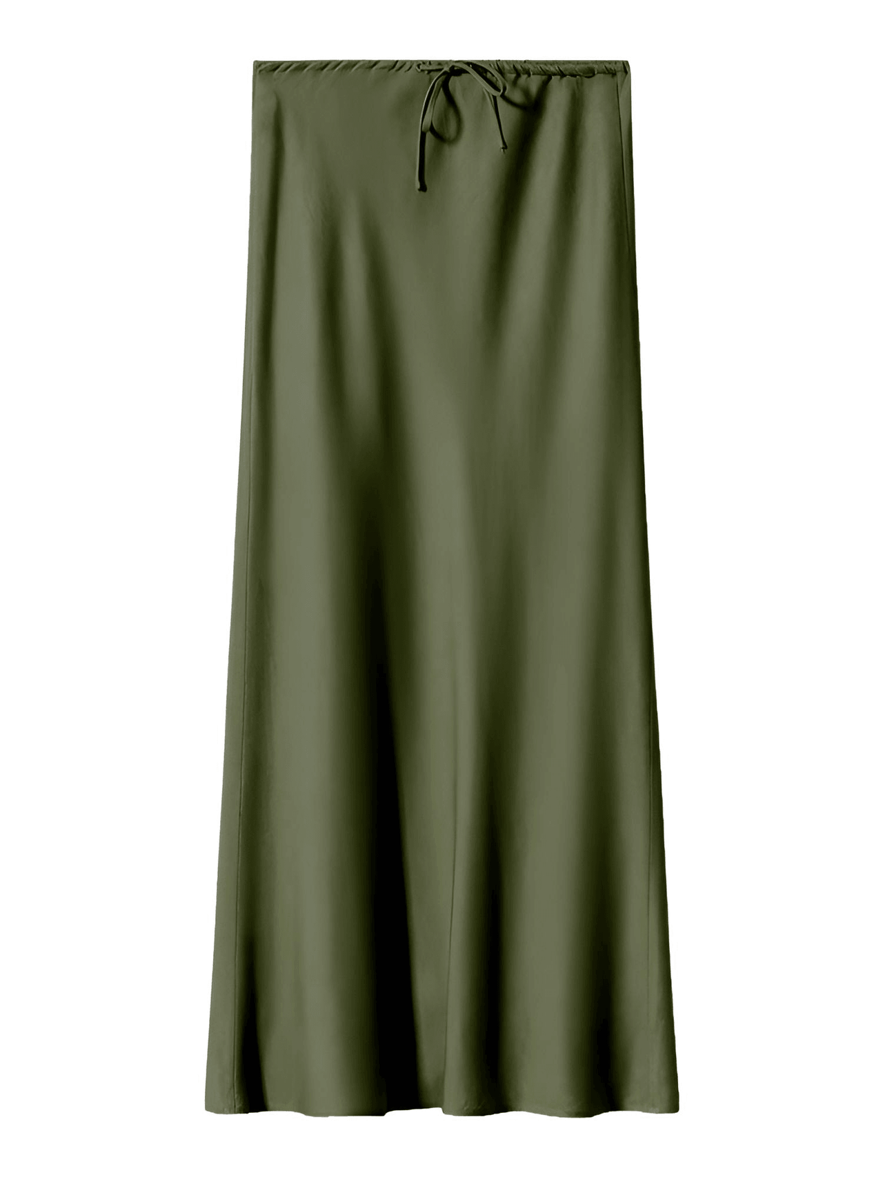 Trendy High Waist A Line Long Satin Skirts For Women -, Skirts, Drestiny, Australia, Brown, Chocolate, Grey, Black, Beige, Dark Green, Army Green, Navy Blue, Blue Grey, Wine Red, Champagne, FR, Grey, L, M, New Zealand, S, Skirts, United Kingdom, United States, XL, Drestiny, long satin skirt, satin maxi skirt, silk satin skirt, satin slip skirt maxi, army green satin maxi skirt, www.shopdrestiny.com