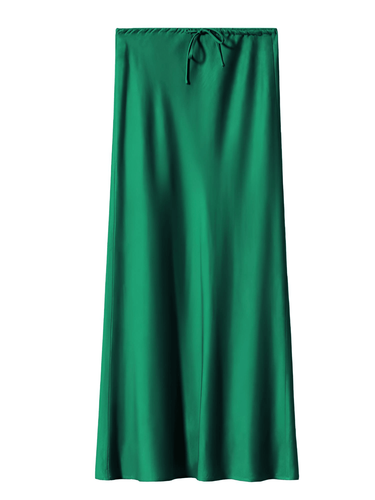 Trendy High Waist A Line Long Satin Skirts For Women -, Skirts, Drestiny, Australia, Brown, Chocolate, Grey, Black, Beige, Dark Green, Army Green, Navy Blue, Blue Grey, Wine Red, Champagne, FR, Grey, L, M, New Zealand, S, Skirts, United Kingdom, United States, XL, Drestiny, long satin skirt, satin maxi skirt, silk satin skirt, satin slip skirt maxi, green satin maxi skirt, www.shopdrestiny.com