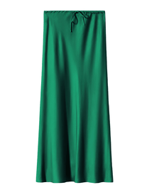 Thumbnail for Trendy High Waist A Line Long Satin Skirts For Women -, Skirts, Drestiny, Australia, Brown, Chocolate, Grey, Black, Beige, Dark Green, Army Green, Navy Blue, Blue Grey, Wine Red, Champagne, FR, Grey, L, M, New Zealand, S, Skirts, United Kingdom, United States, XL, Drestiny, long satin skirt, satin maxi skirt, silk satin skirt, satin slip skirt maxi, green satin maxi skirt, www.shopdrestiny.com