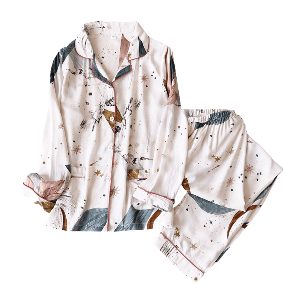 Don't miss out on our trendy Two-Piece Long Sleeve Pajama Sets for Women. Get up to 50% off, plus free shipping and tax covered at Drestiny!