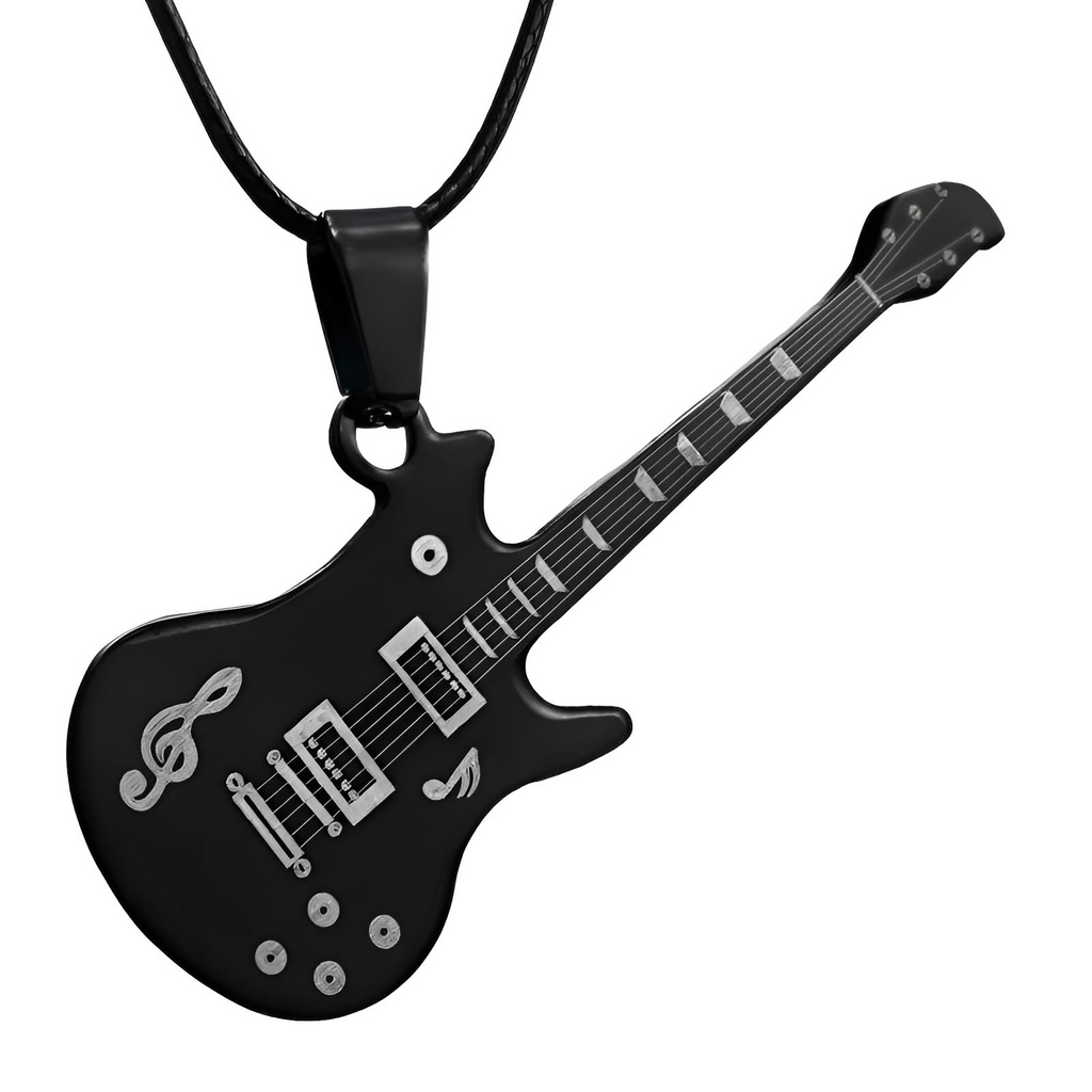 Elevate your style with the Unisex Trendy Leather Chain Black Guitar Necklace from Drestiny. Benefit from free shipping and tax coverage! Seen on FOX/NBC/CBS. Save up to 50%.