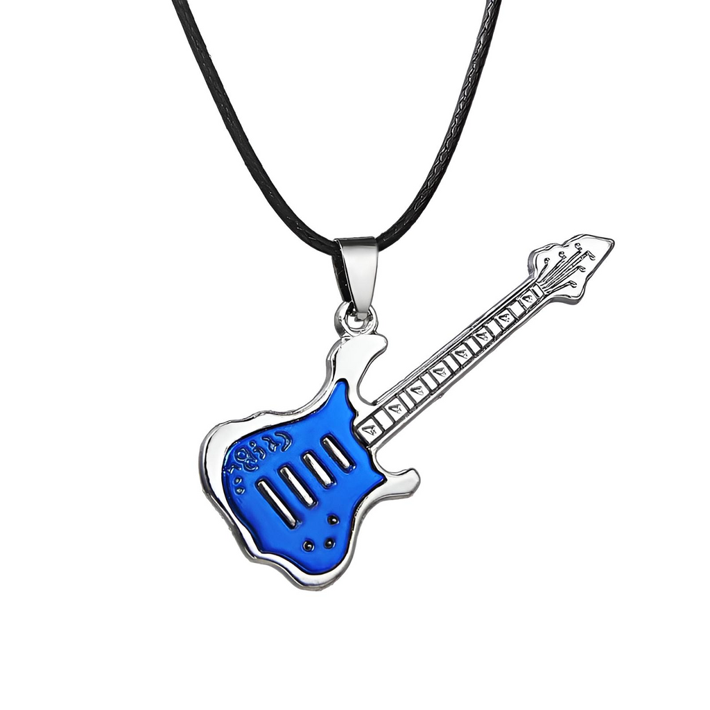 Elevate your style with the Unisex Trendy Leather Chain Blue Guitar Necklace from Drestiny. Benefit from free shipping and tax coverage! Seen on FOX/NBC/CBS. Save up to 50%.