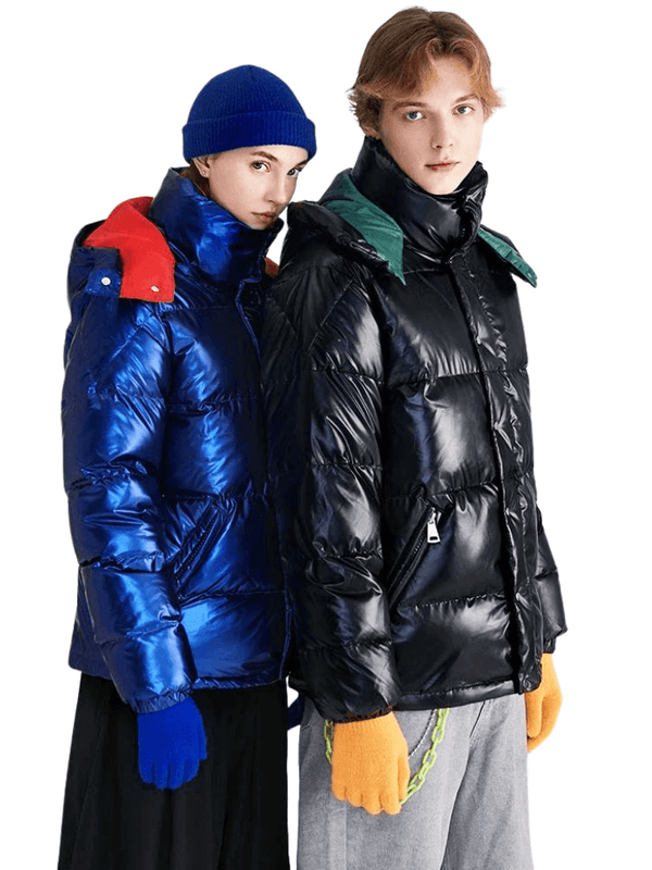 Unisex white duck down puffer jackets with detachable hood. Shop Drestiny for free shipping and tax covered. Save up to 50% off.
