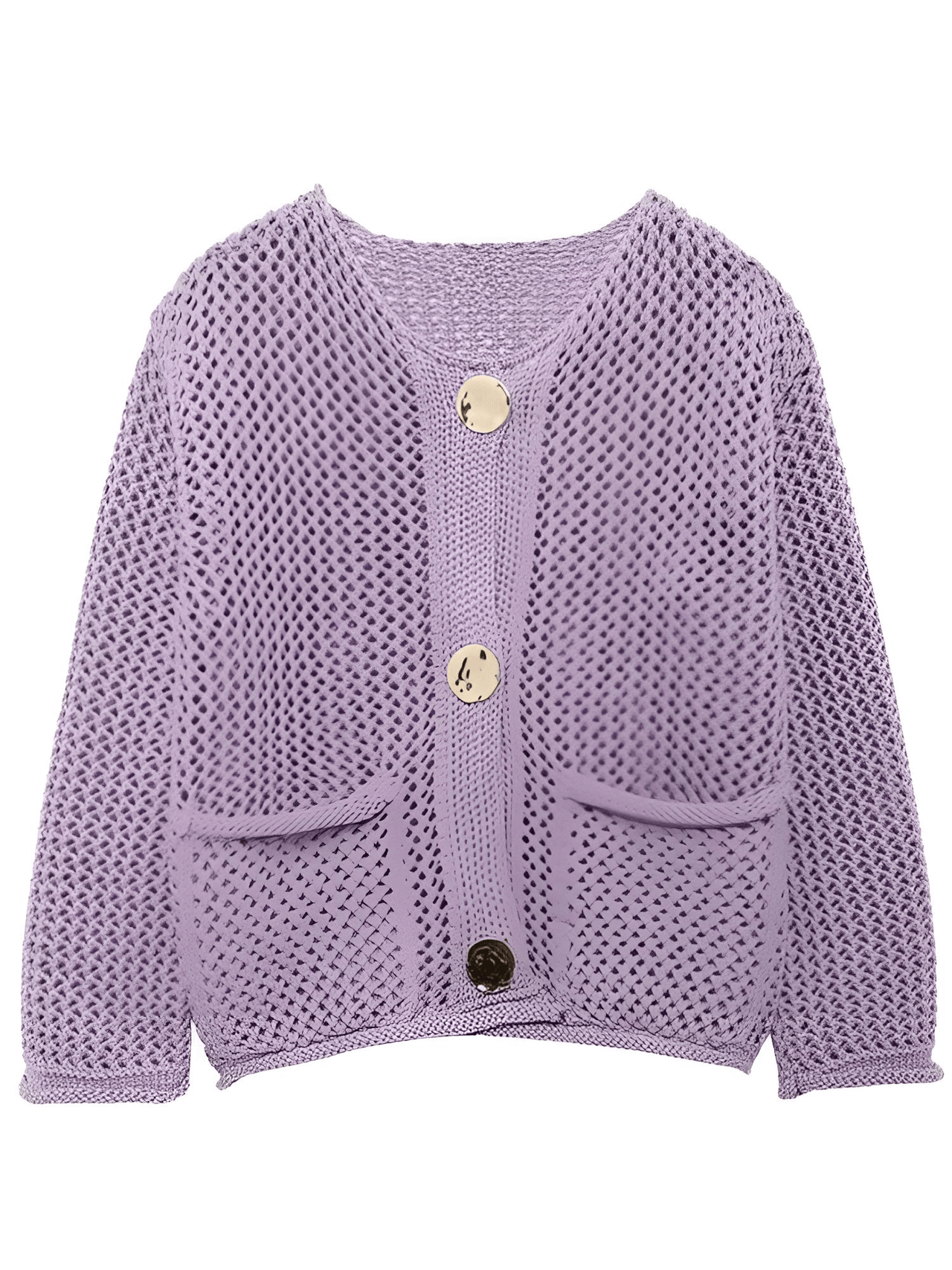 Women's Vintage Sweater With Pockets Single Breasted Knitted Sweater Chic Lady -, Sweaters , Drestiny , 10, 4, 6, 8, Australia, Black, Brown, Cardigans, FR, Gold, L, Long Sleeves, M, Purple, S, Sweaters, United Kingdom, United States, Wine Red , Drestiny , www.shopdrestiny.com
