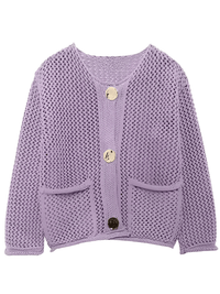Thumbnail for Women's Vintage Sweater With Pockets Single Breasted Knitted Sweater Chic Lady -, Sweaters , Drestiny , 10, 4, 6, 8, Australia, Black, Brown, Cardigans, FR, Gold, L, Long Sleeves, M, Purple, S, Sweaters, United Kingdom, United States, Wine Red , Drestiny , www.shopdrestiny.com