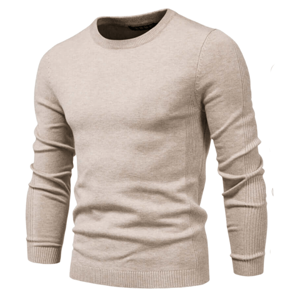 Khaki Casual Pullover Sweaters For Men