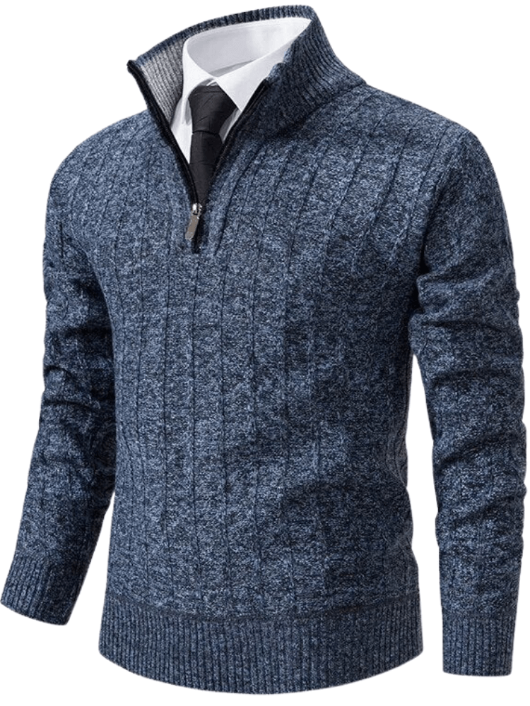 Stay warm in style with this Men's Blue Half High Neck Sweater from Drestiny. Enjoy free shipping, tax covered, and up to 50% off!