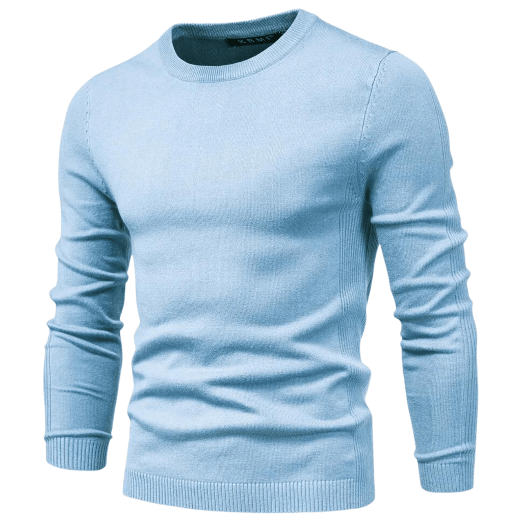 Light Blue Casual Sweaters For Men
