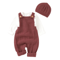 Thumbnail for Sweet Knitted Baby Outfit Sets -, Sets , Drestiny , 12M, 18M, 3M, 6M, 9M, Australia, Boys, Canada, Dark Khaki, Girls, Hats, Light Blue, New Zealand, Overalls, Pant Sets, Rust Red, Sky Blue, United Kingdom, United States , Drestiny , www.shopdrestiny.com