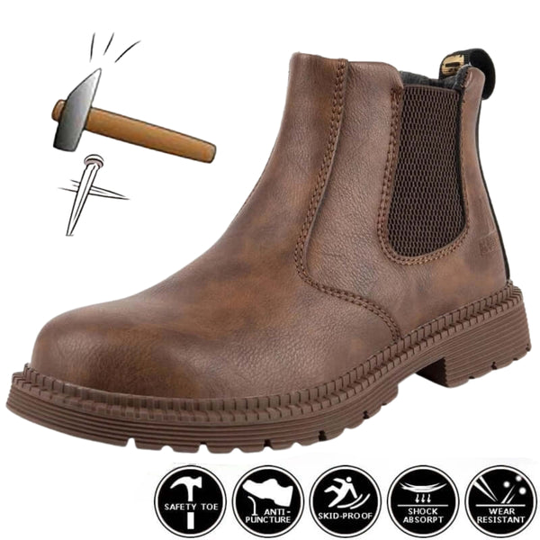 Men's Leather Work Boots - Indestructible!