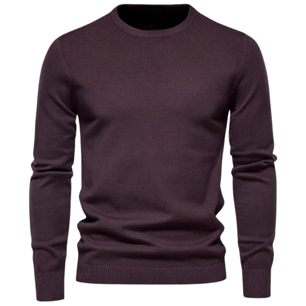 Black Red O-Neck Pullover Sweater For Men