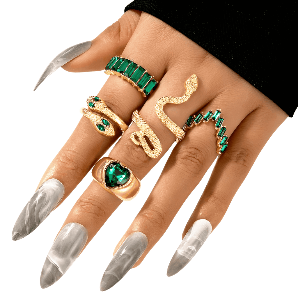 Discover the latest trendy green ring sets for women at Drestiny! Enjoy free shipping and let us cover the tax. Seen on FOX, NBC, and CBS. Save up to 50%!