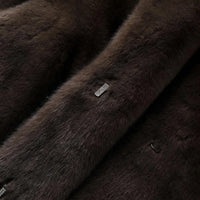 Thumbnail for Vintage Brown Women's Faux Mink Coat X-Long Luxury Faux Fur Coats