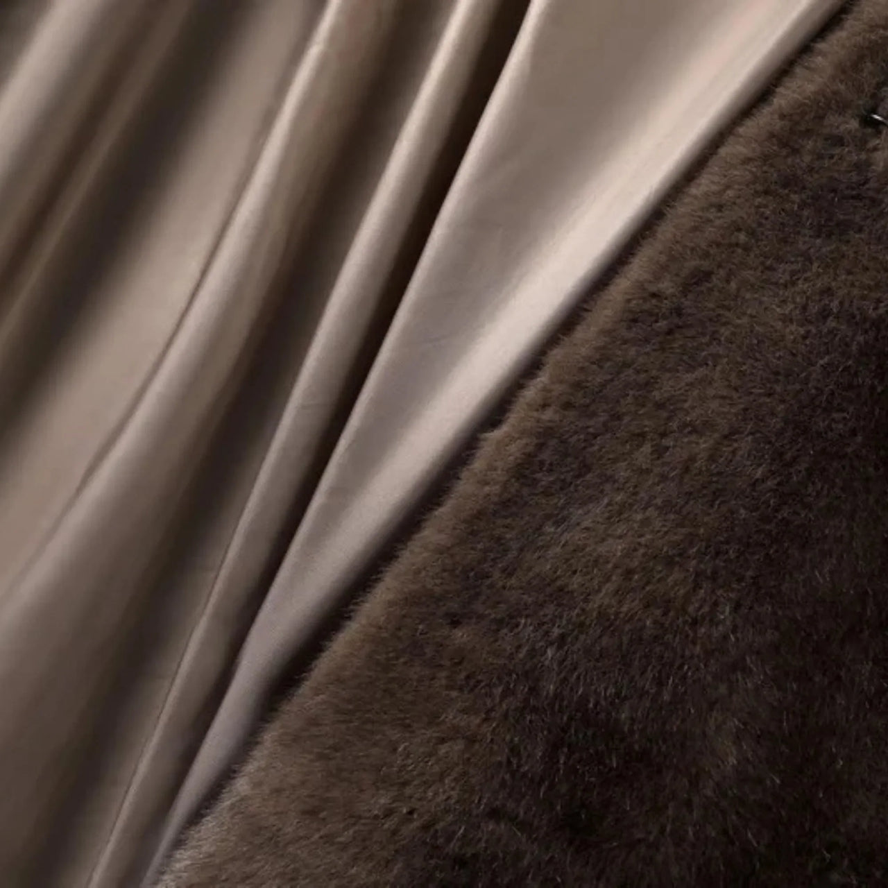 Vintage Brown Women's Faux Mink Coat X-Long Luxury Faux Fur Coats