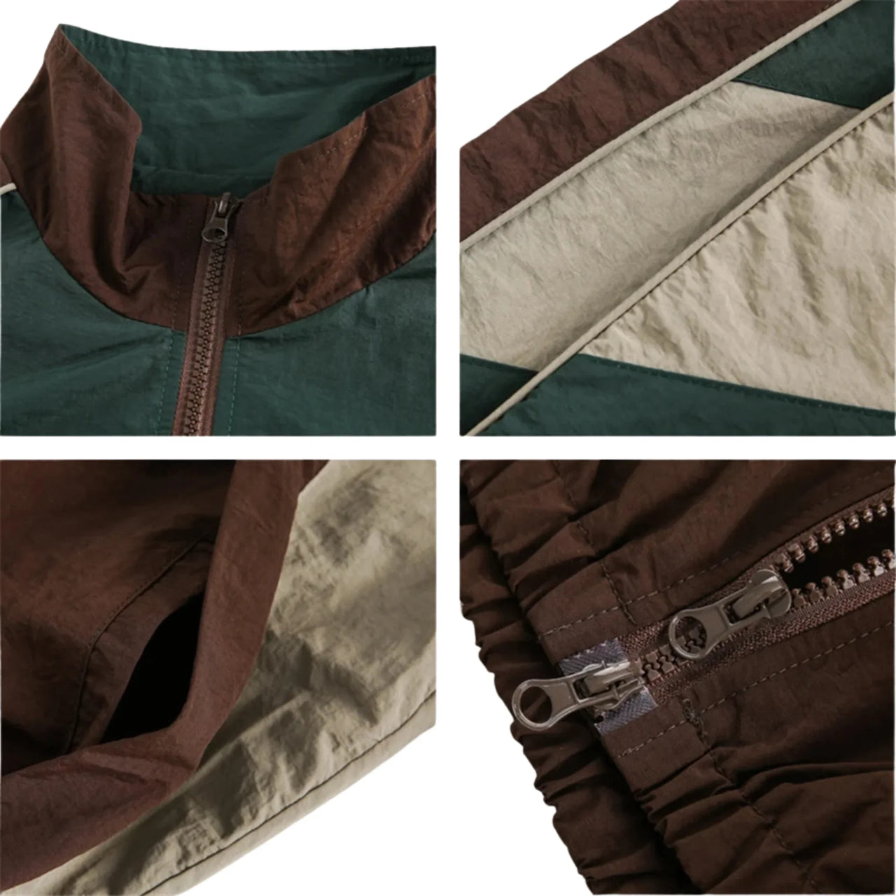 Vintage Men's Patchwork Hip-Hop Jacket Windbreaker Men Casual Outdoor Jacket Mens Clothing Streetwear Jacket
