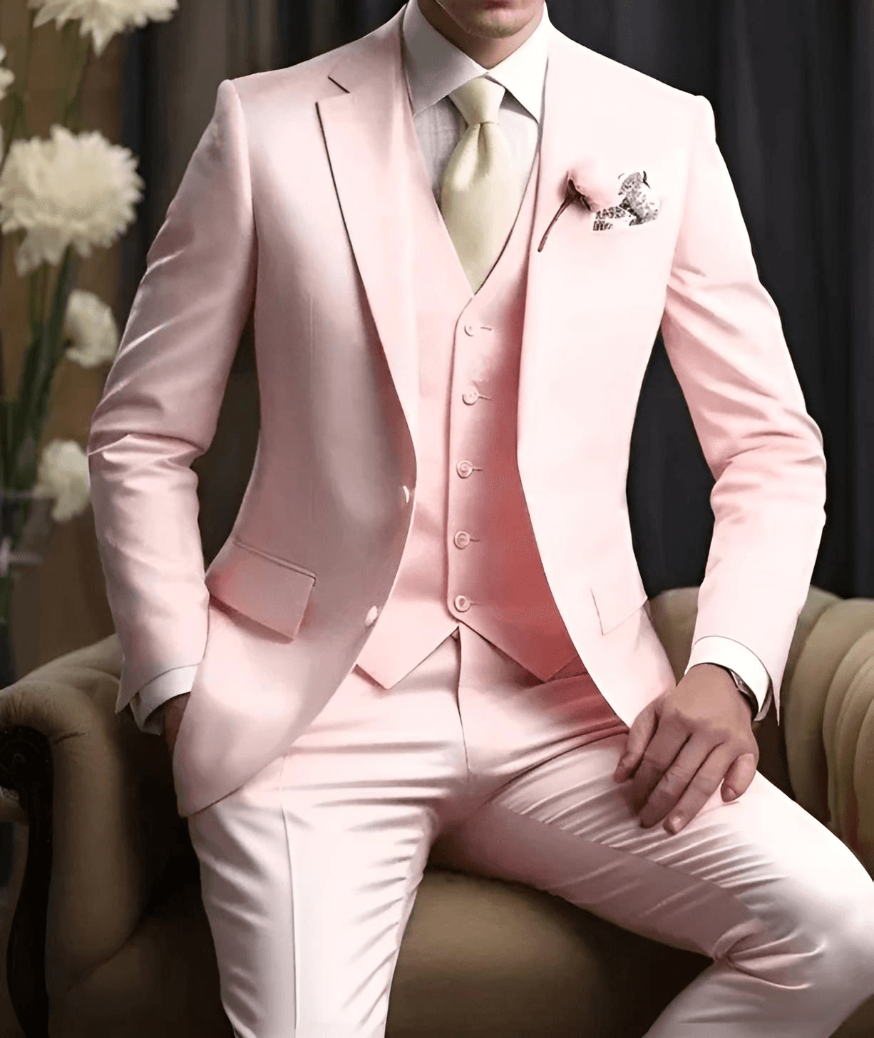 Wedding Men's Ivory Suit Blazer Slim Fit 3 Pcs Jacket Pants Vest Luxury Formal Suit, Drestiny, Suits, Pant Suits, Blazers, Jackets, Vests, Dress Pants, Sets, Pant Sets, S, M, L, XL, XXL, 3XL, 4XL, 5XL, United States, Canada, Australia, New Zealand, United Kingdom, Ivory, Grey, Black, Light Yellow, Light Blue, Avocado Green, Pink, White, Blue, Light Green, Red, Light Pink, Custom Color, men's ivory suit, ivory wedding suit men, men's cream suit, ivory wedding suit men, shopdrestiny.com