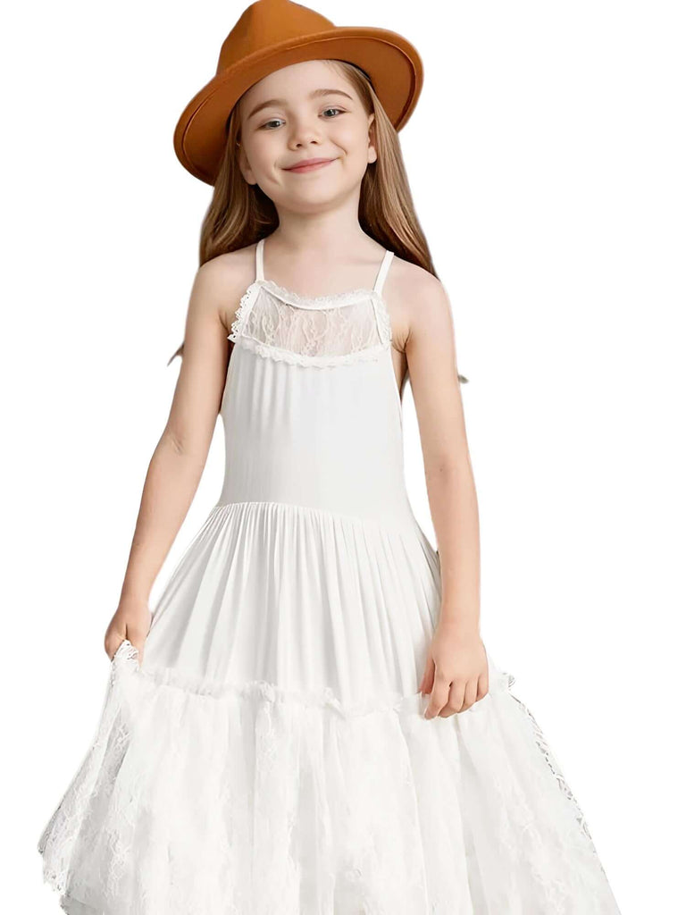 White Boho Dresses For Girls