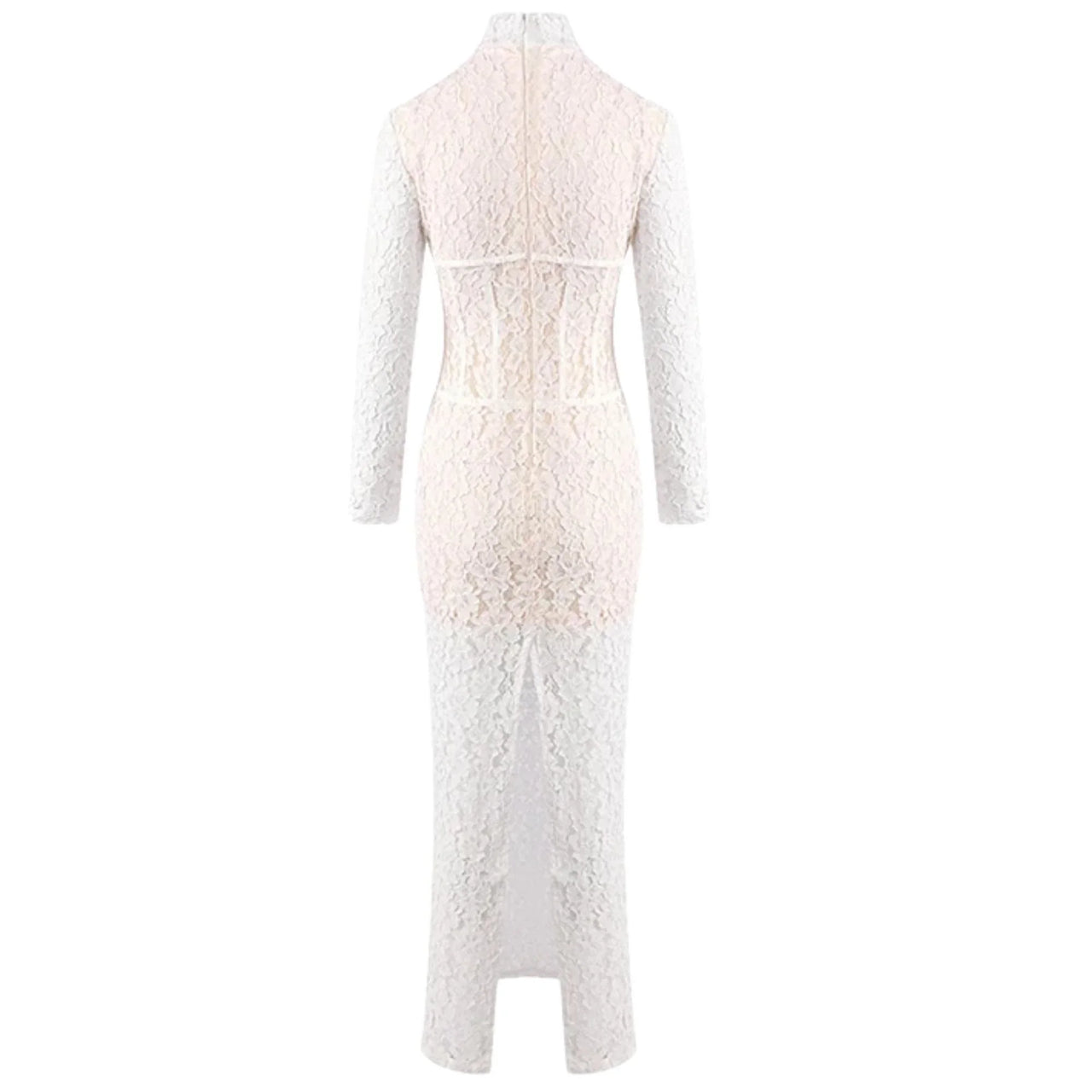 White Lace Corset Mini Dress Sexy Bodycon - Now in Maxi Length Too!