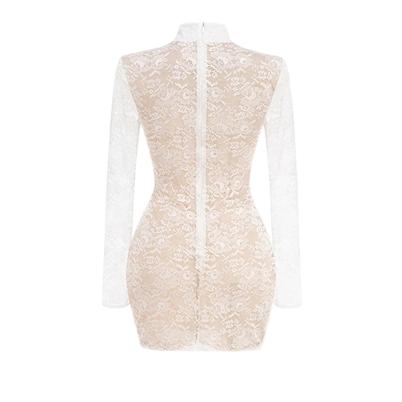 White Lace Corset Mini Dress Sexy Bodycon - Now in Maxi Length Too!