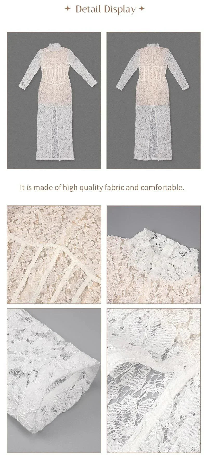 White Lace Corset Mini Dress Sexy Bodycon - Now in Maxi Length Too!