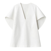 Thumbnail for White cape sleeve mini dress on a white background