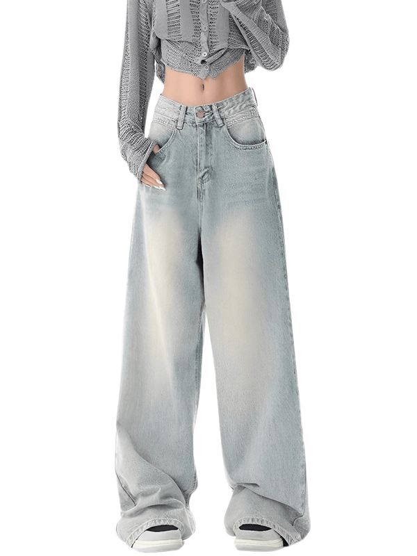 Wide leg blue jeans for women. High waisted style. Shop Drestiny for free shipping and tax covered. Save up to 50% off for a limited time.
