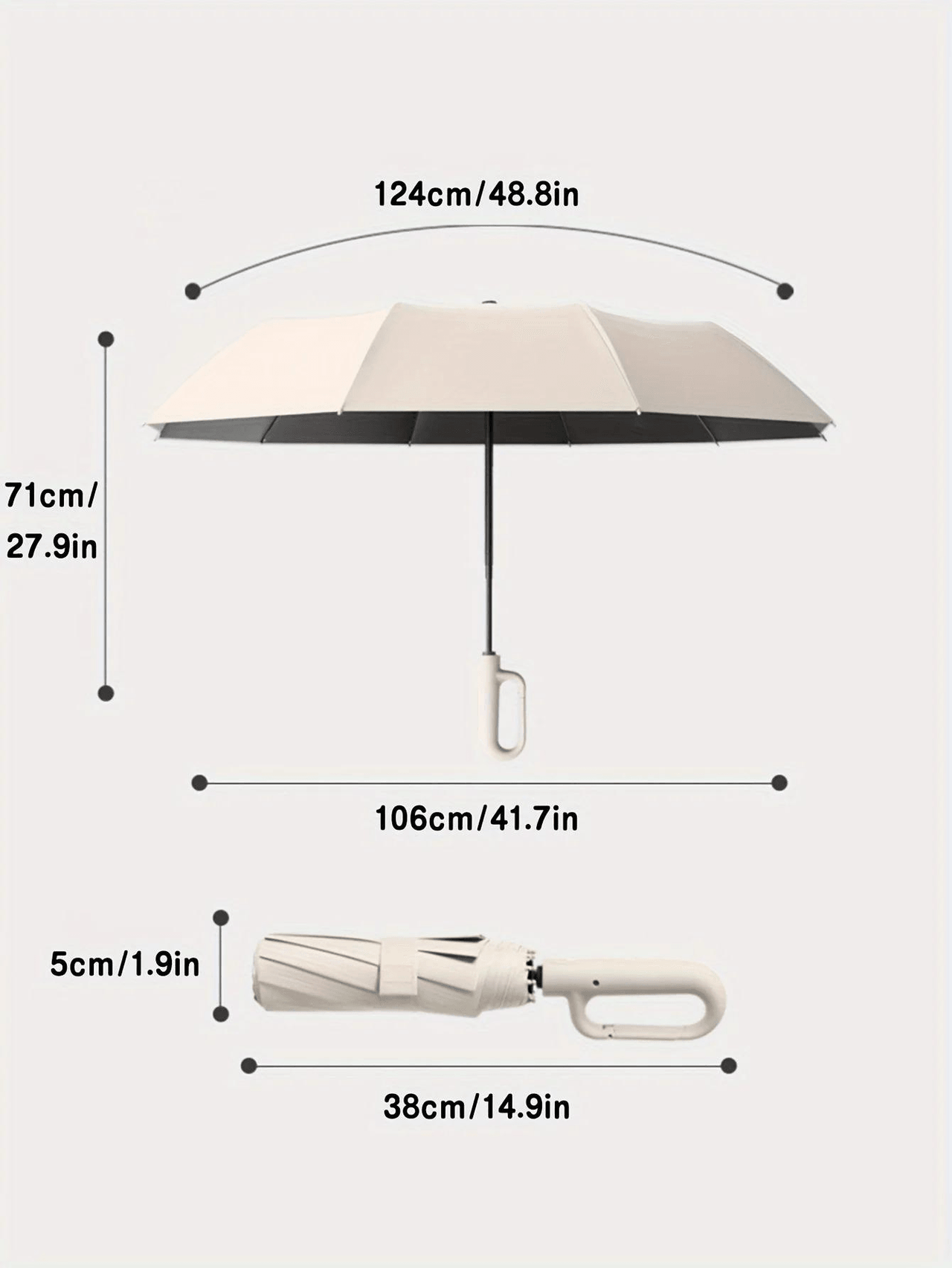 Windproof Automatic Folding Umbrella Strong 105CM Reinforced Large Buckle Handle Wind/Water/Sun Resistant, Drestiny, United States, USA, Canada, Australia, New Zealand, United Kingdom, UK, Haze Blue, Sycamore Beige, Misty Grey, Forest Green, Black, automatic umbrella, auto open umbrella, windproof automatic umbrella, travel umbrella automatic, folding automatic umbrella, best automatic umbrella, shopdrestiny.com