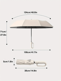 Thumbnail for Windproof Automatic Folding Umbrella Strong 105CM Reinforced Large Buckle Handle Wind/Water/Sun Resistant, Drestiny, United States, USA, Canada, Australia, New Zealand, United Kingdom, UK, Haze Blue, Sycamore Beige, Misty Grey, Forest Green, Black, automatic umbrella, auto open umbrella, windproof automatic umbrella, travel umbrella automatic, folding automatic umbrella, best automatic umbrella, shopdrestiny.com