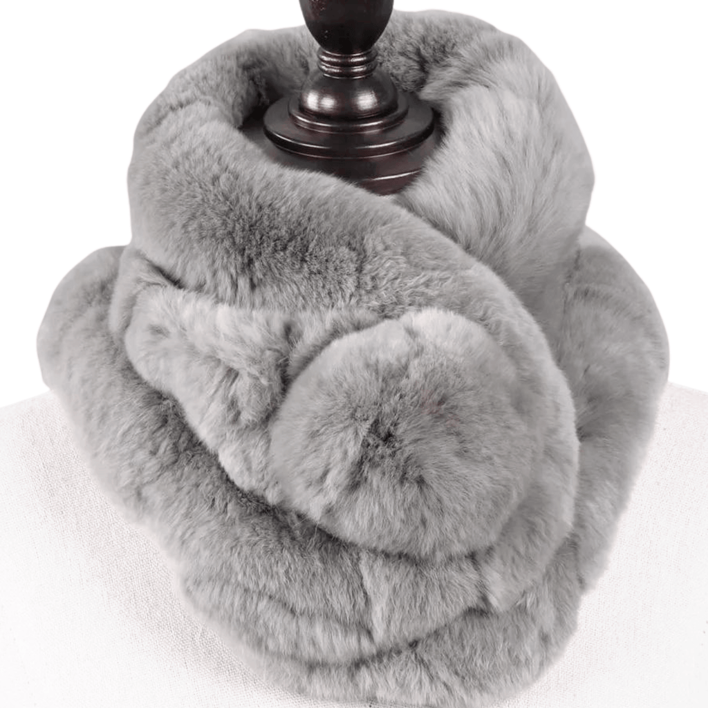 Elevate your winter look with the luxurious 100% Rex Rabbit Fur Ring Scarves for Women. Save up to 50% off at Drestiny - as seen on FOX/NBC/CBS!