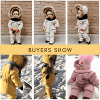 Thumbnail for Winter Down Jacket and Snow Pants for Baby With Real Fur Collar -, Snowsuits , Drestiny , 12M, 18M, 24M, 3T, 4T, Australia, Beige, Black, Boys, FR, Girls, Pink, TD, United Kingdom, United States, Yellow , Drestiny , www.shopdrestiny.com