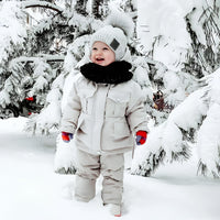 Thumbnail for Winter Down Jacket and Snow Pants for Baby With Real Fur Collar -, Snowsuits , Drestiny , 12M, 18M, 24M, 3T, 4T, Australia, Beige, Black, Boys, FR, Girls, Pink, TD, United Kingdom, United States, Yellow , Drestiny , www.shopdrestiny.com