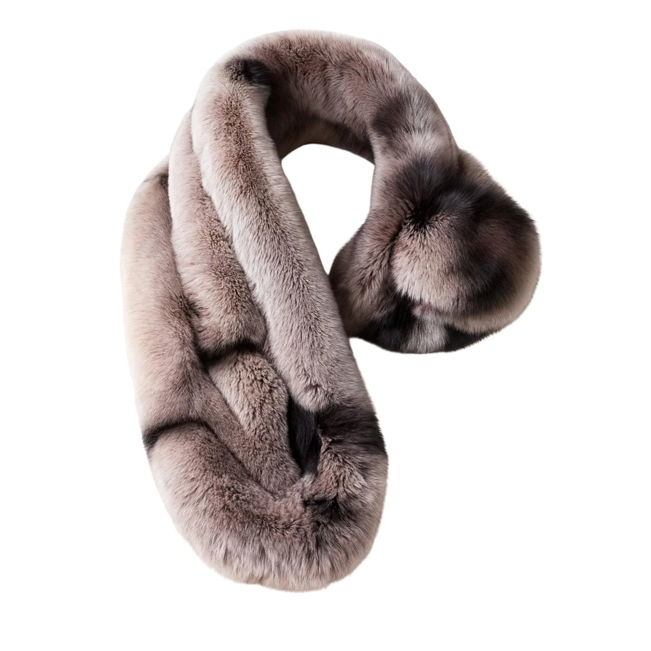 Winter Natural 100% Rex Rabbit Fur Ring Scarves For Women