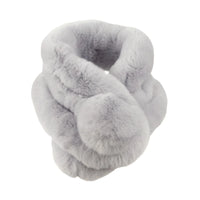 Thumbnail for Winter Natural 100% Rex Rabbit Fur Ring Scarves For Women