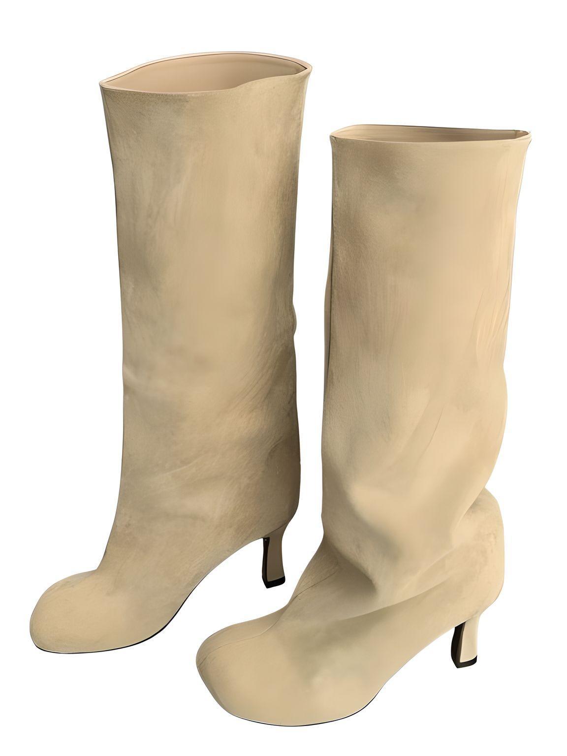 Winter Street Style Round Toe Knee High Women's Boots High Heel Boots Female Long Boots, Drestiny, Boots, Knee High Boots, High Heel Boots, Heels, Drestiny, 4, 5, 6, 7, 8, 9, 10, 11, Apricot, Black, United States, FR, Australia, United Kingdom, shopdrestiny.com