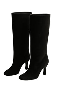 Thumbnail for Black knee-high boots on a white background